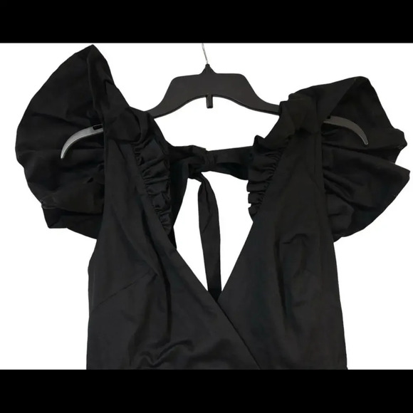 NWT Making The Cut Black Mermaid Dress XS Romantic Ruffle Flounce Runway Fashion - Picture 6 of 15